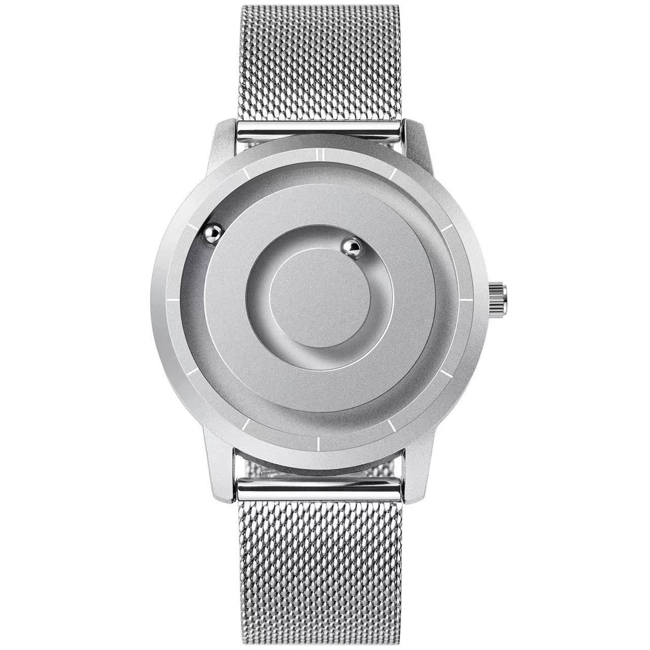 Magnetic levitation men's personalized simple creative glassless watch black technology fashion