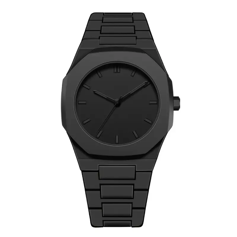 Black Arabic numerals quartz watch